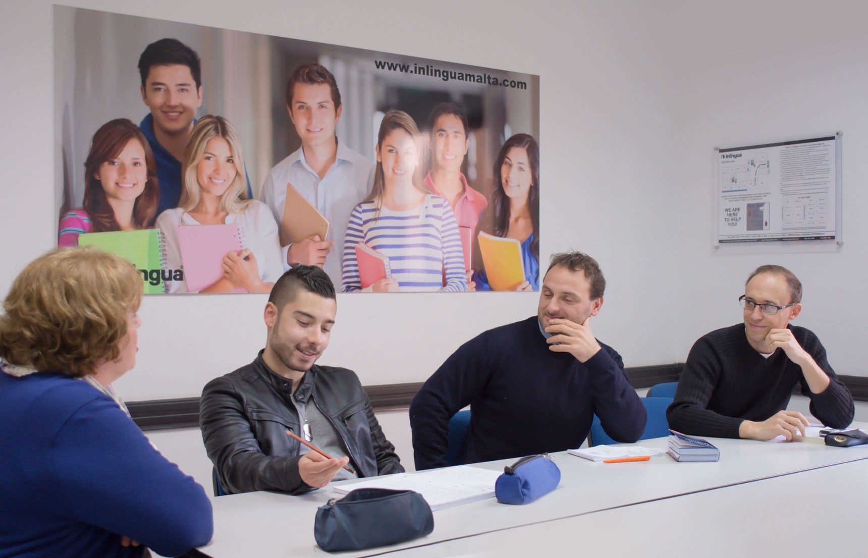 Students studying
